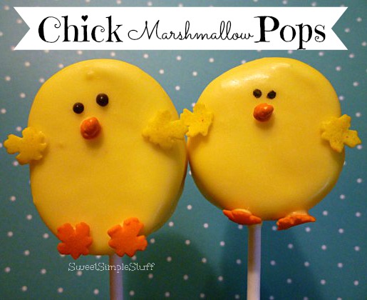 Yellow Chick Marshmallow Pops by SweetSimpleStuff