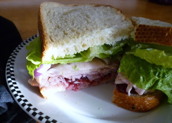 Boudin turkey cranberry sandwich