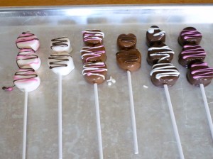 chocolate heart pops