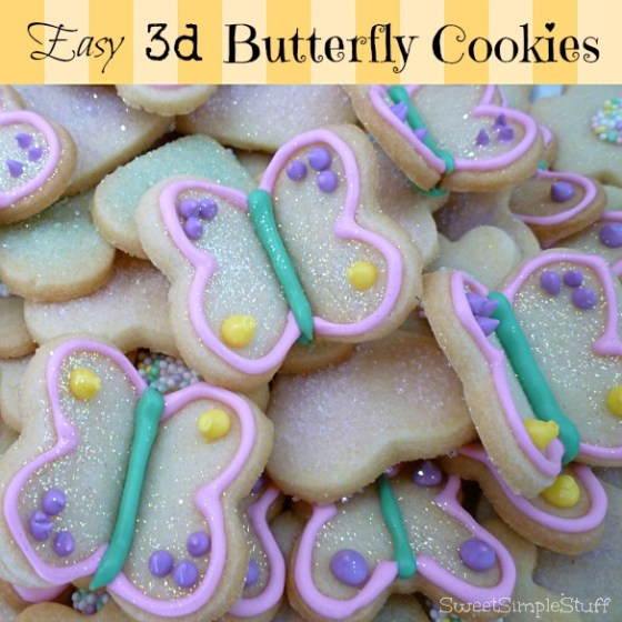 Easy 3D Butterfly Cookies by SweetSimpleStuff