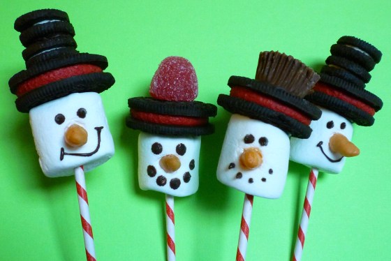 Snowman Pops with Hats