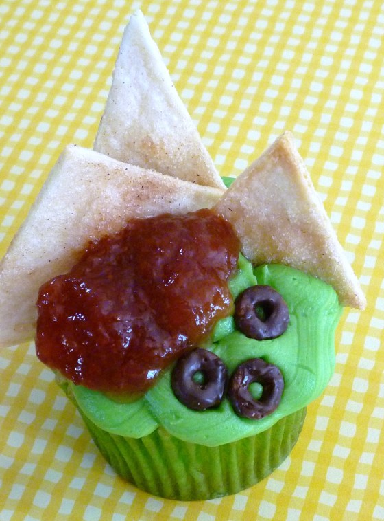 guacamole chips cupcake