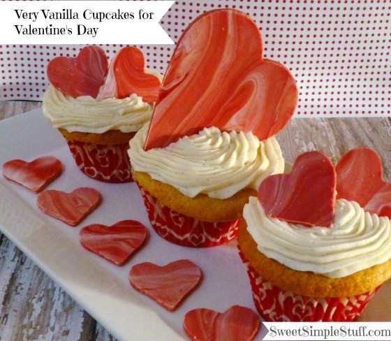 Very Vanilla Cupcakes for Valentine's Day