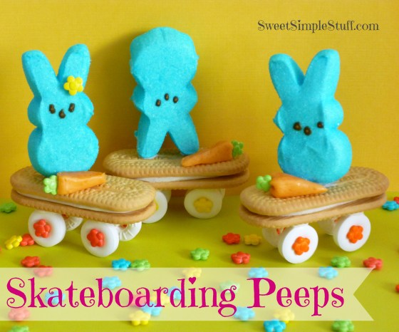 Peeps on skateboards