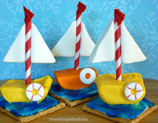 Marshmallow Sailboat