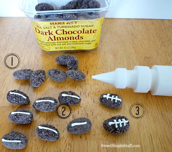 Chocolate almond footballs