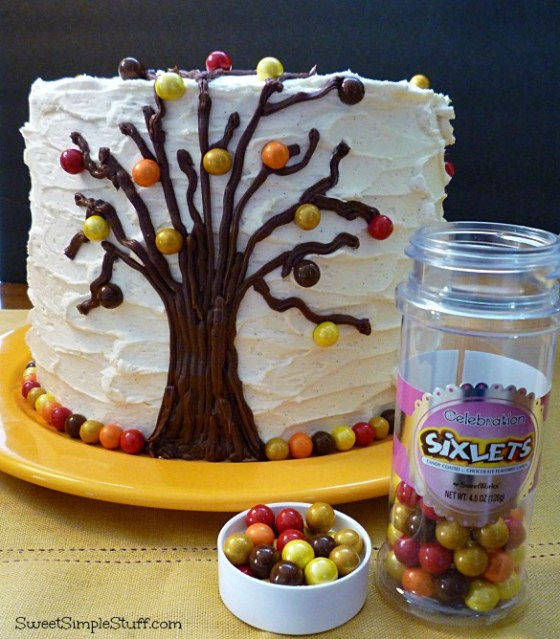 fall cake sixlets
