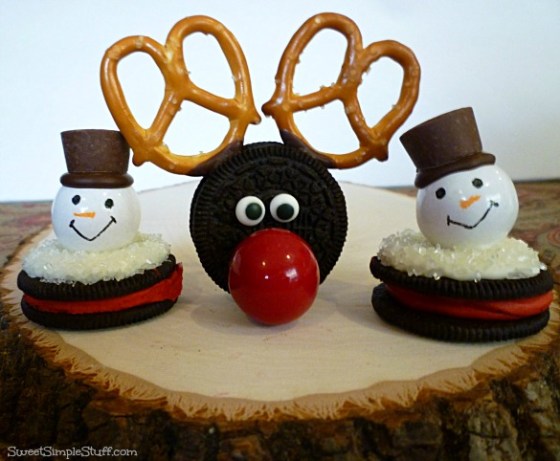 oreo gumball reindeer snowman