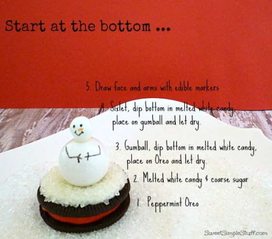 Oreo gumball snowman