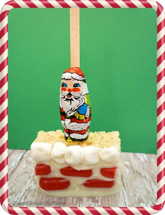 santa rice krispie chimney