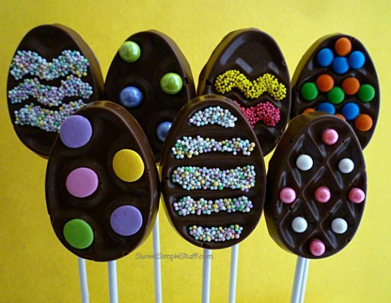 Chocolate Krispie Egg Pops