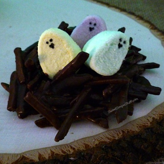 chocolate nest marshmallow chick eggs