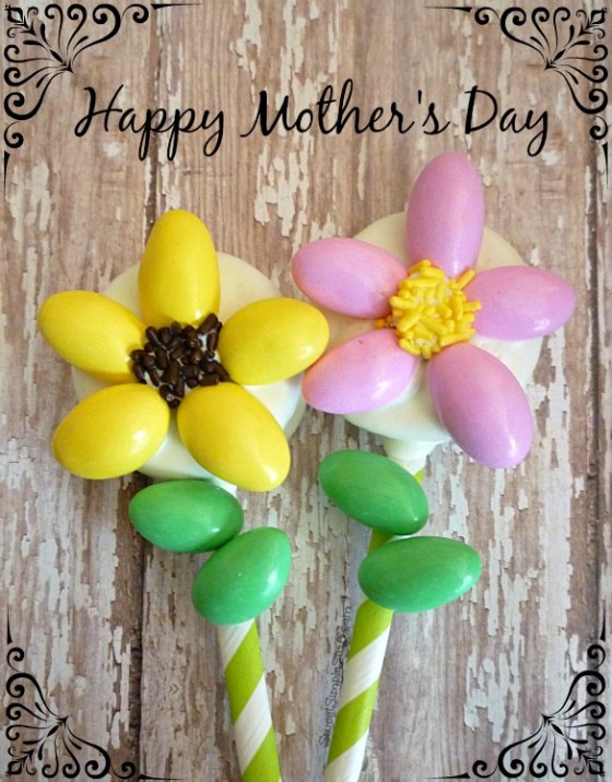 Happy Mother's Day Cookie Flower Pops