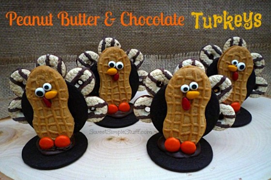 Peanut Butter & Chocolate Turkeys