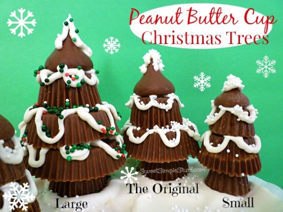 Peanut Butter Cup Christmas Trees from SweetSimpleStuff.com