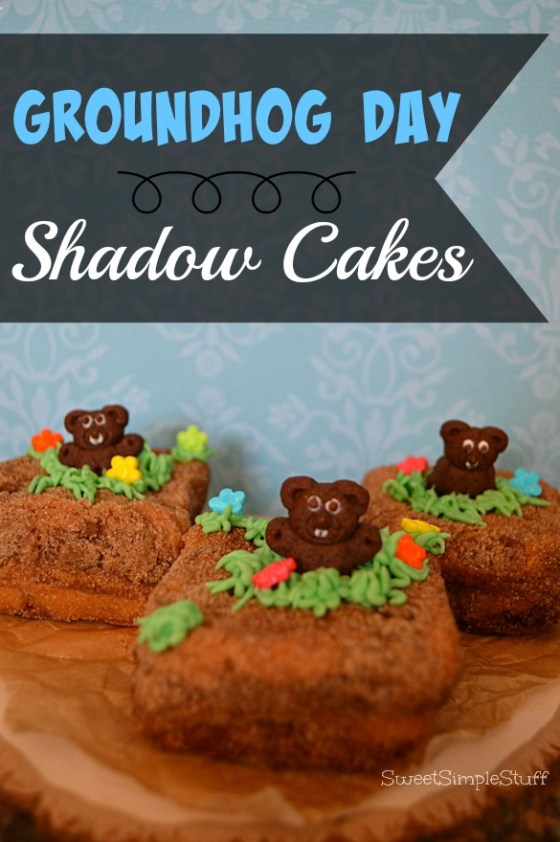 Groundhog Day Shadow Cakes - SweetSimpleStuff