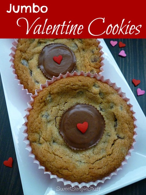 Jumbo Valentine Cookies by SweetSimpleStuff