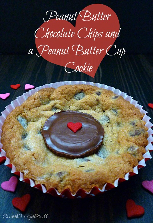 Peanut Butter, Chocolate Chips and a Peanut Butter Cup Cookie - SweetSimpleStuff