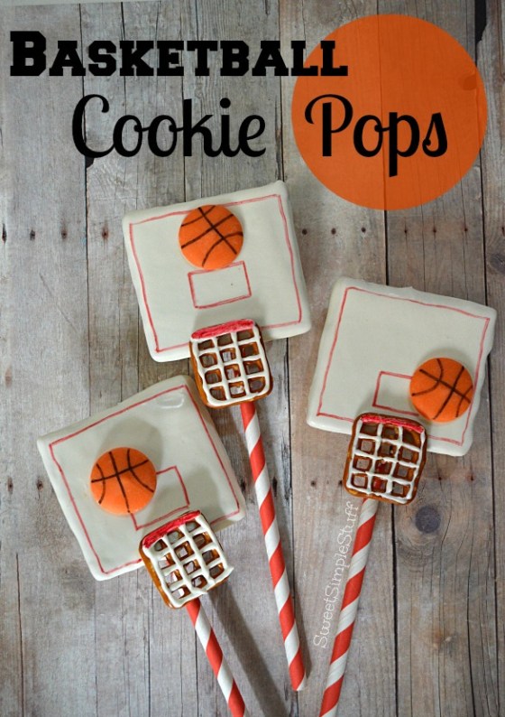 Basketball Cookie Pops by SweetSimpleStuff