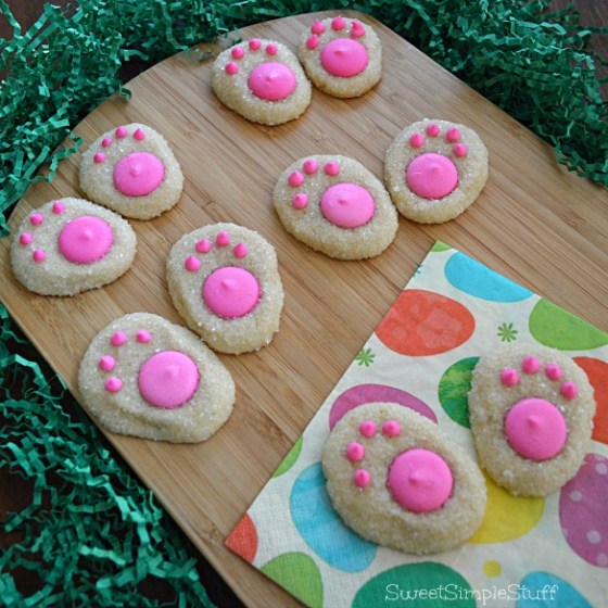 Easter Bunny Paw Sugar Cookies by SweetSimpleStuff