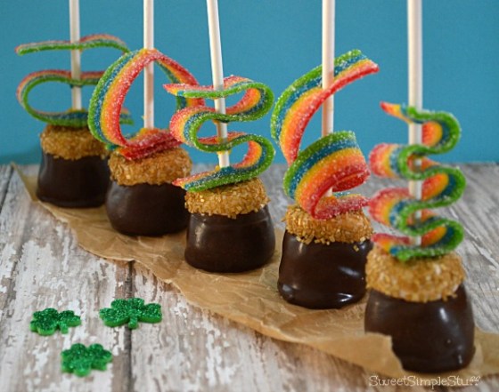 Rainbow and Pot of Gold Pops by SweetSimpleStuff
