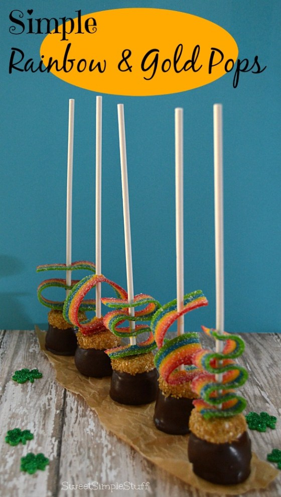 Simple Rainbow & Gold Pops by SweetSimpleStuff